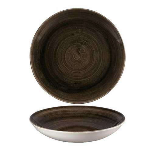 Assiette creuse Churchill PAIBEVB91 - Stonecast Patina Iron Black · 40 oz · 9 3/4 po dia. x 1 3/8 po H · Fer noir