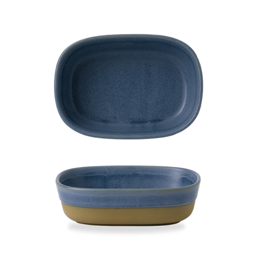 Plat profond Bol banquet Churchill EMBLED171 - Emerge Oslo Blue · 6 3/4 x 4 5/8 x 1 15/16 po · Bleu
