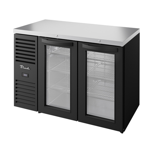 Réfrigérateur bar Back bar True TBR48-RISZ1-LB-11-1 - 48 po · 2 portes coulissantes en verre · Noir
