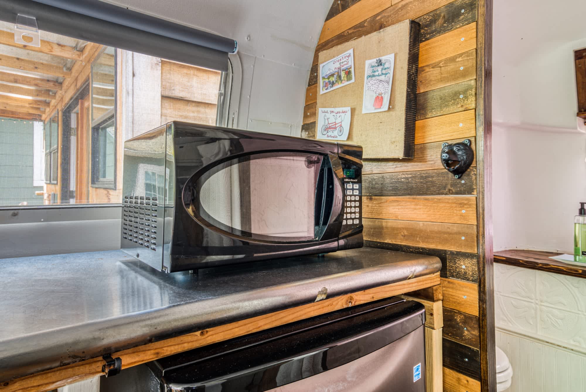microwave in the Airstream