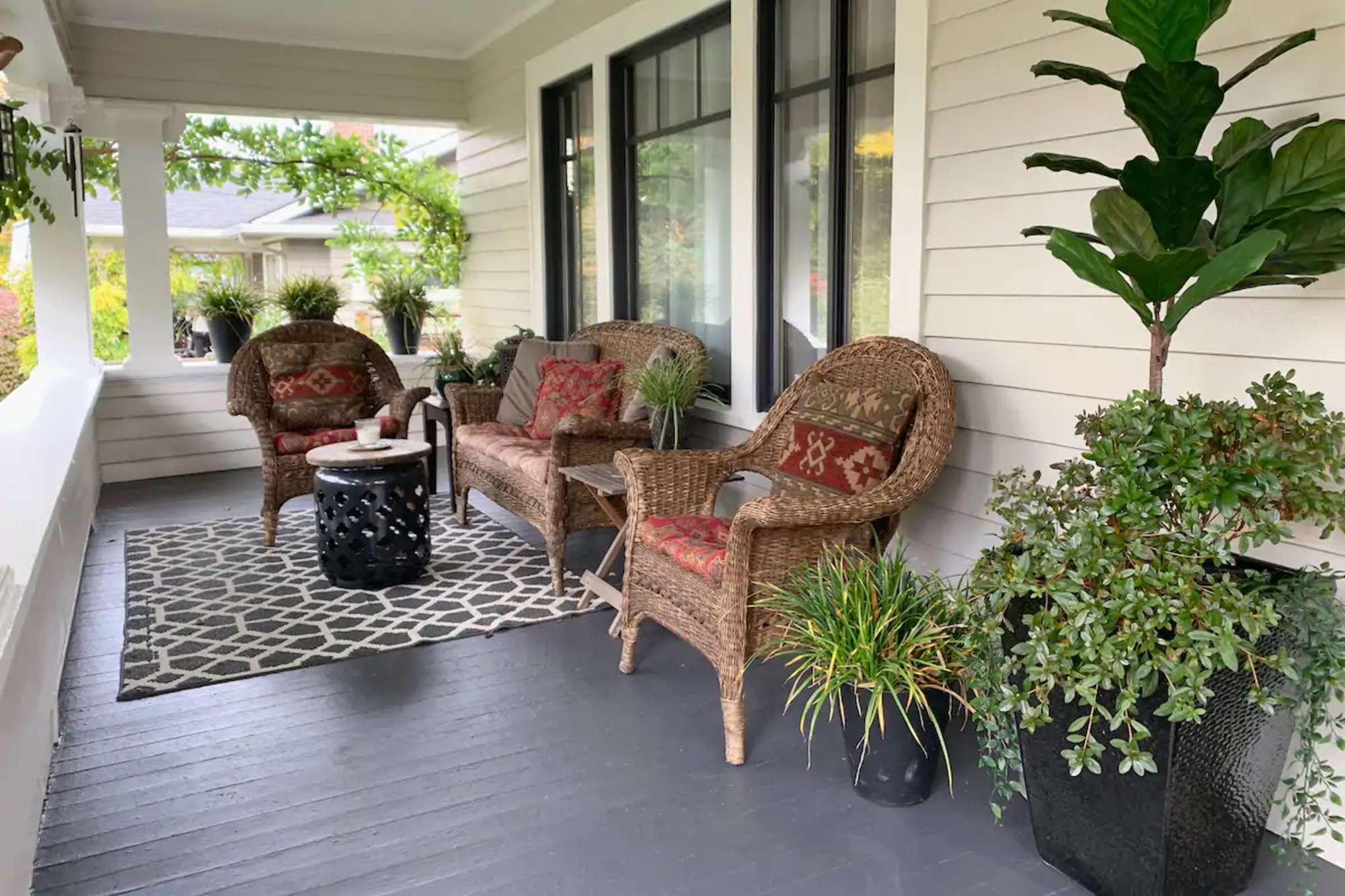 lots of space on the front porch