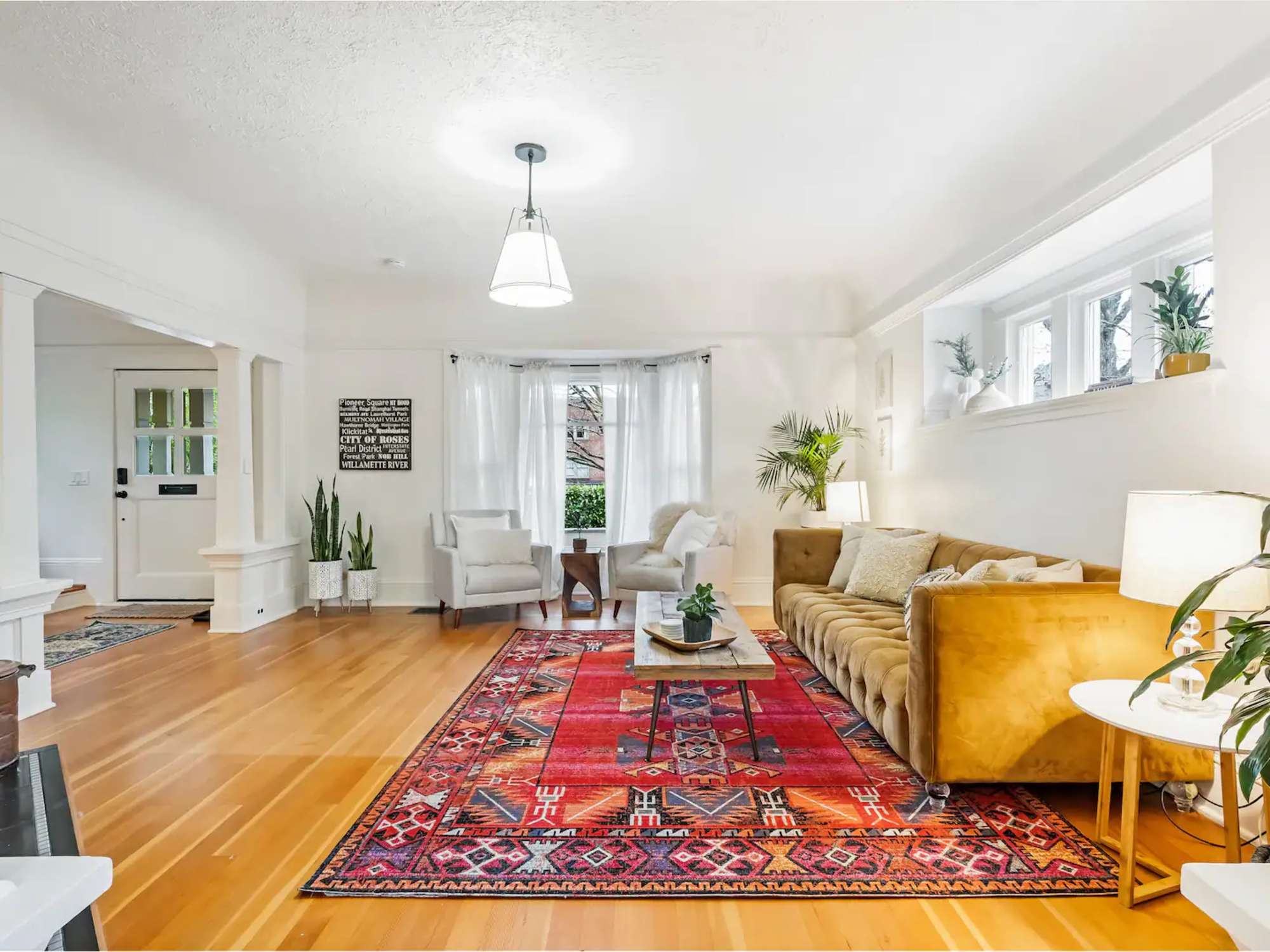 comfortable seating in an open floor plan