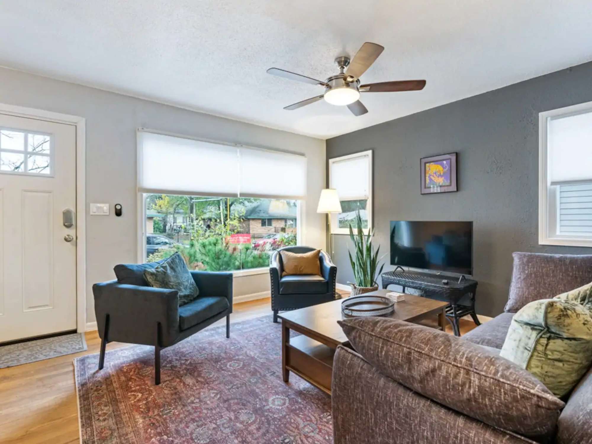 cozy area with TV