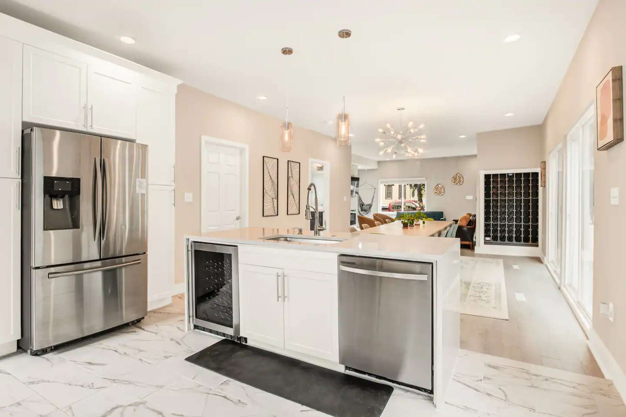 updated  open-concept kitchen