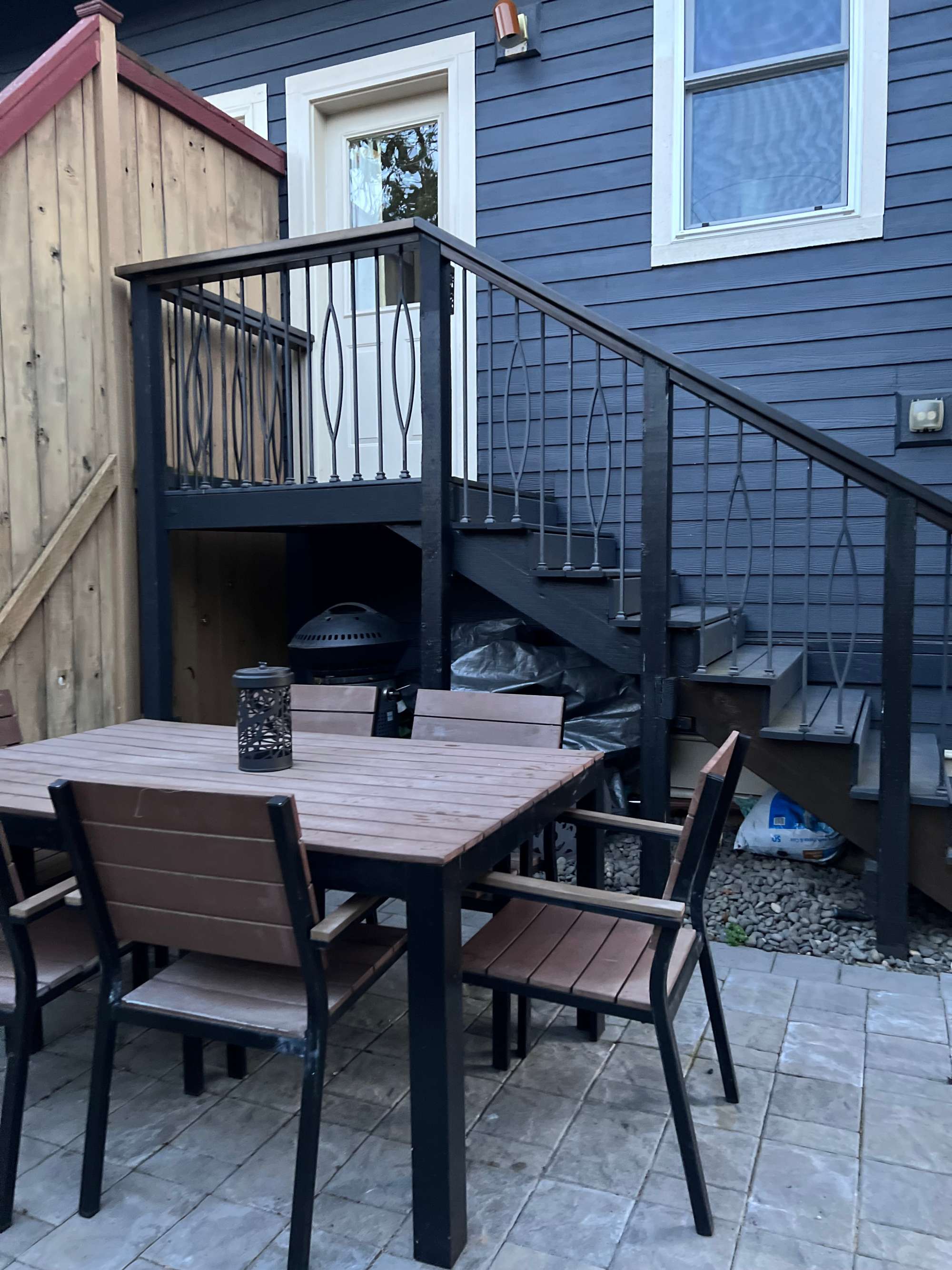 Table out back- private yard
