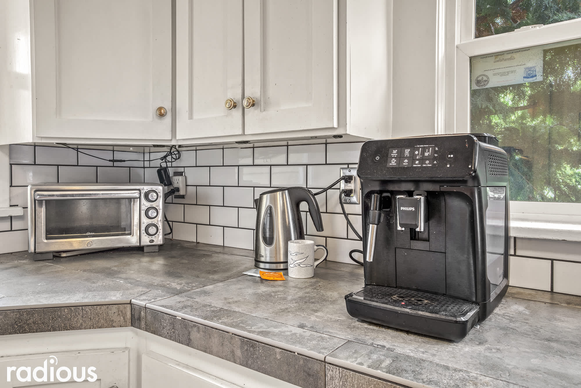 Complimentary tea & coffee and Philips espresso maker