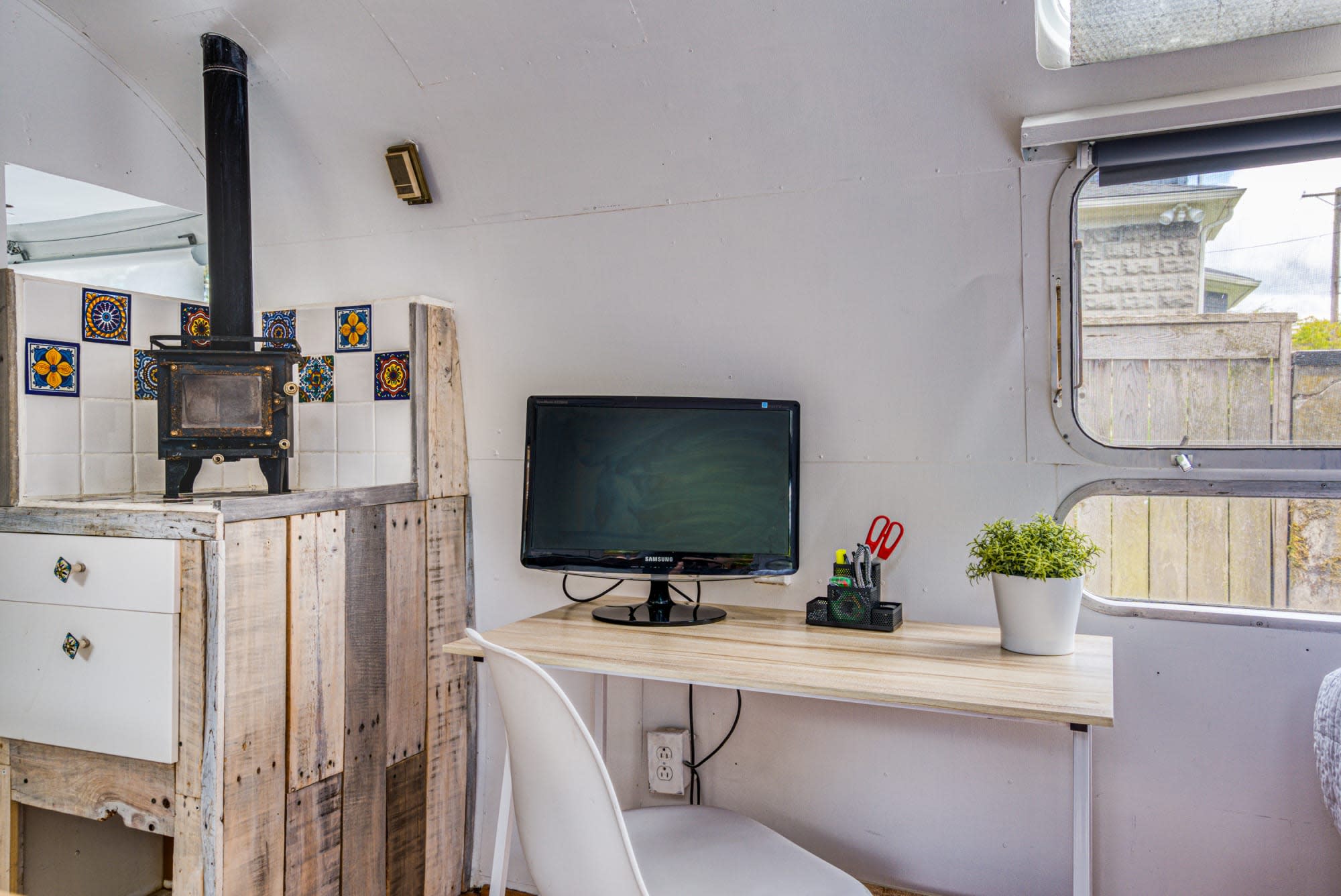 Airstream Desk Space with or without a monitor