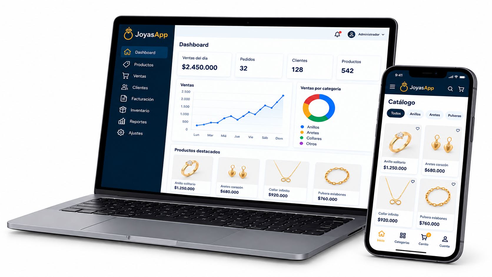 JoyasApp Panel y Catálogo