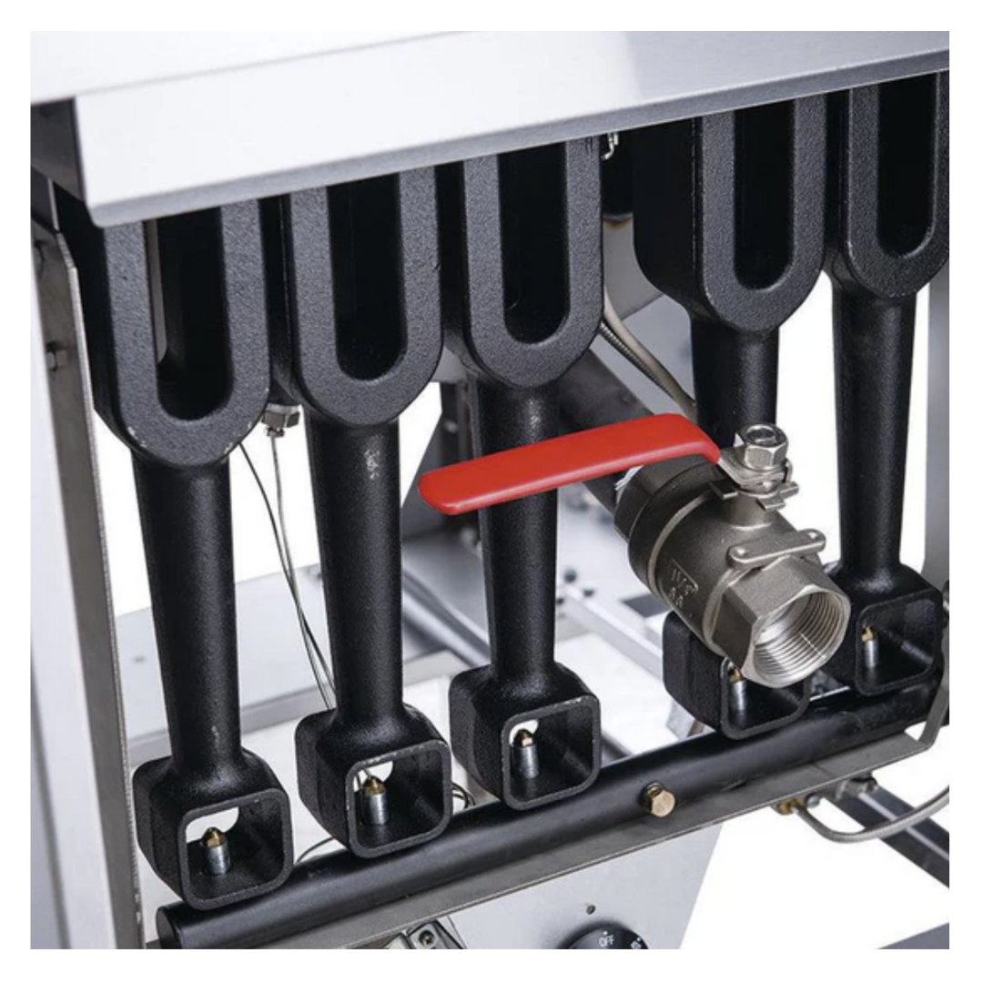 Freidora industrial de cinco quemadores GLP