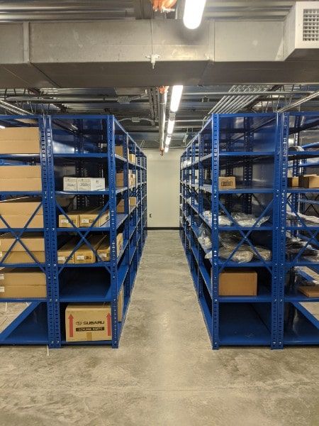 We provide storage solutions for parts departments of any size.