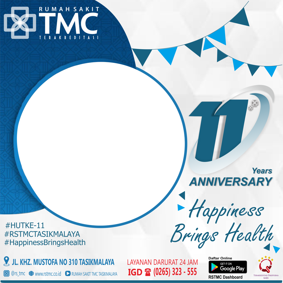 Twibbon Hut Rumah Sakit RS TMC Ke 11 Terbaru 2021