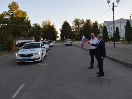 Старт автопробега в Старощербиновском районе