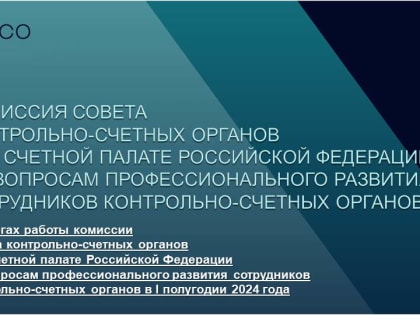 ЗАСЕДАНИЕ КОМИССИИ СОВЕТА КОНТРОЛЬНО-СЧЕТНЫХ ОРГАНОВ ПРИ СЧЕТНОЙ ПАЛАТЕ РОССИЙСКОЙ ФЕДЕРАЦИИ ПО ВОПРОСАМ ПРОФЕССИОНАЛЬНОГО РАЗВИТИЯ СОТРУДНИКОВ КОНТРОЛЬНО-СЧЕТНЫХ ОРГАНОВ
