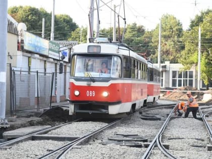 В Краснодаре трамвайный узел на Московской модернизируют до 1 сентября