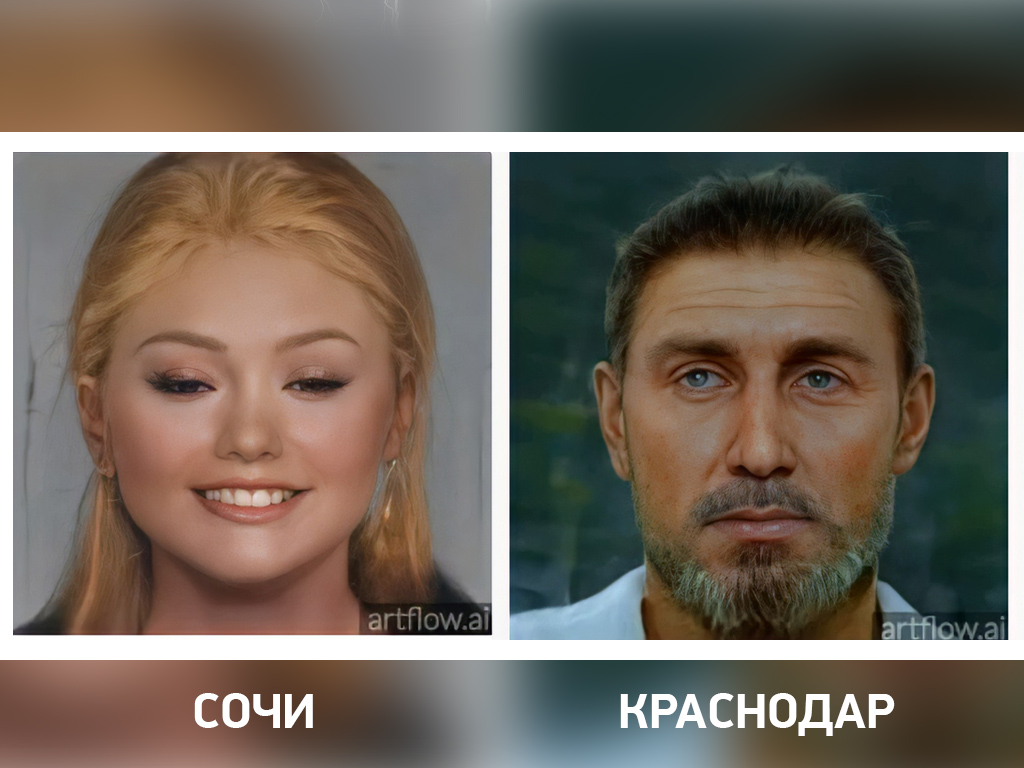 Нейросеть рисует города россии в облике людей