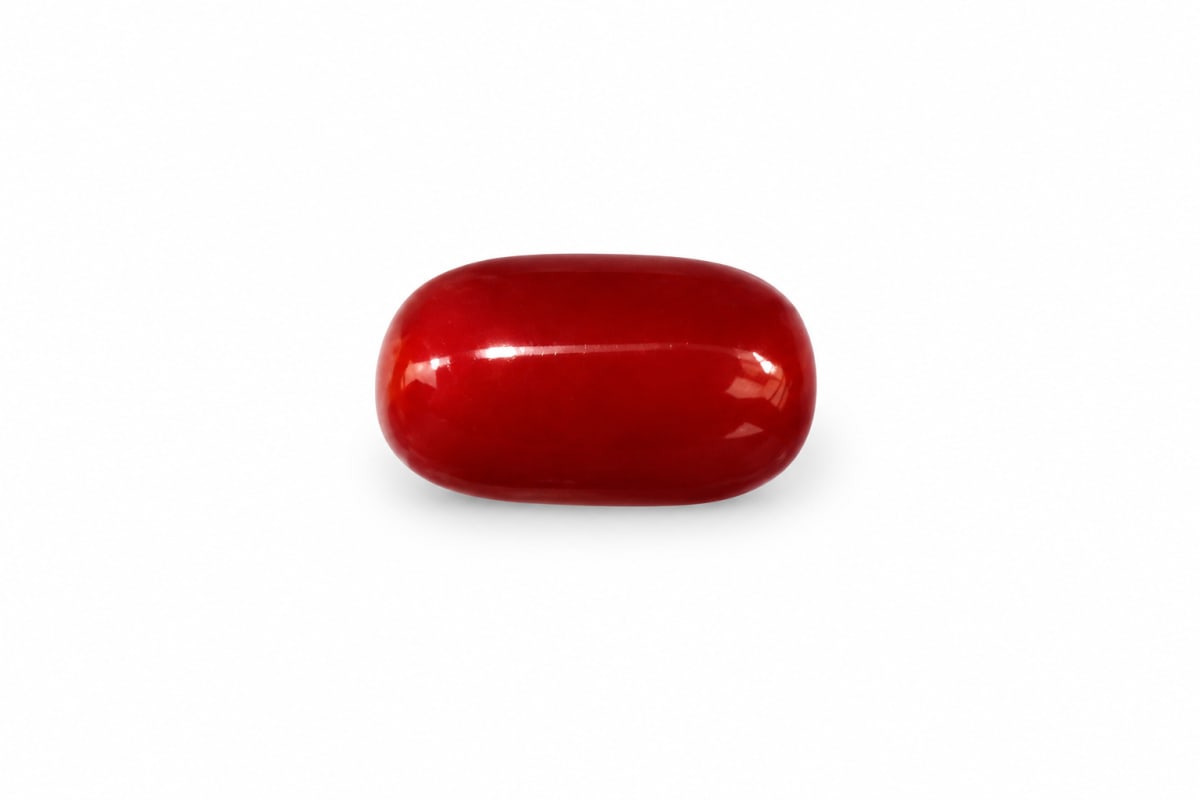 Oval Shape Red Coral 6.73 CT