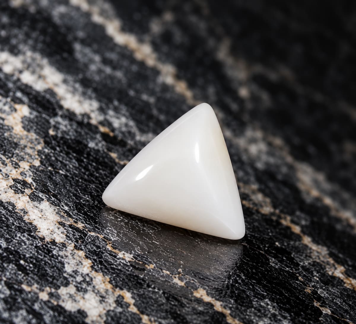 Triangle Shape White Coral 7.64 CT