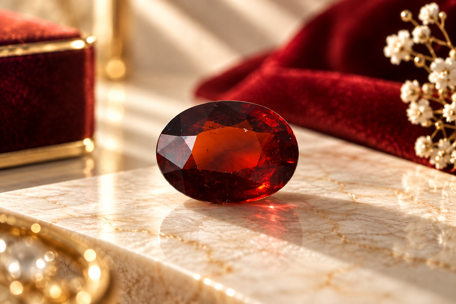 Hessonite Garnet (Gomed)