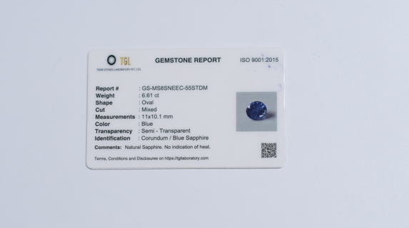Blue Sapphire 6.61CT