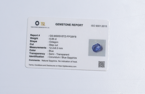 Blue Sapphire 6.06CT