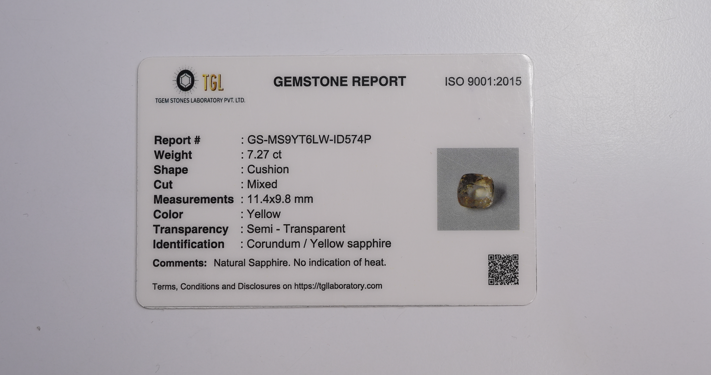 Yellow Sapphire 7.27CT