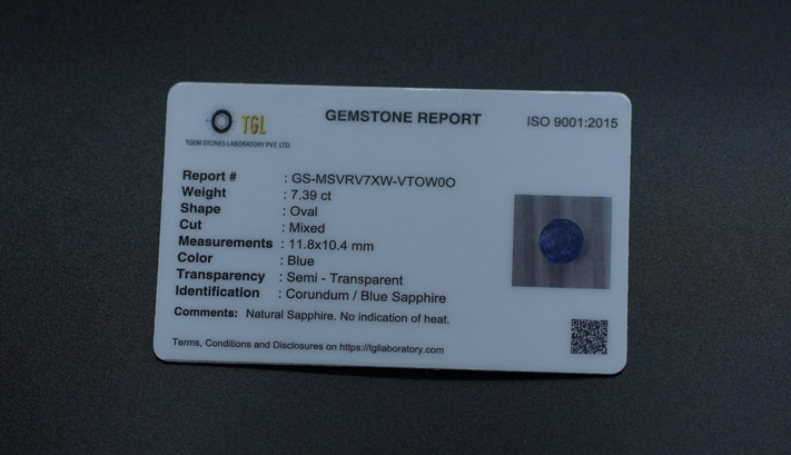 Blue Sapphire 7.39 CT
