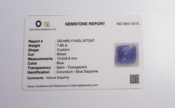 Blue Sapphire 7.66CT