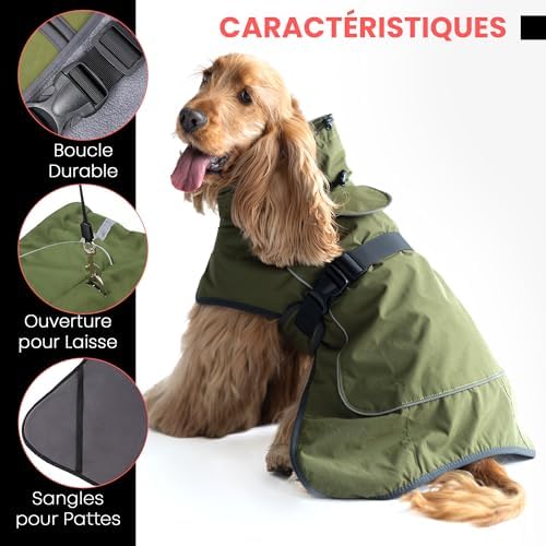 Vue 3 de Dogopal Manteau Chien Impermeable