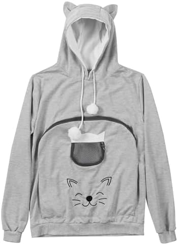 Vue 7 de Pull Poche Chat Sweat