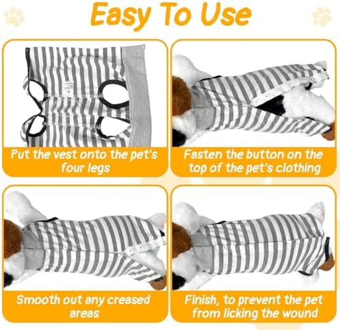 Vue 3 de Combinaison Pour Chien Apres