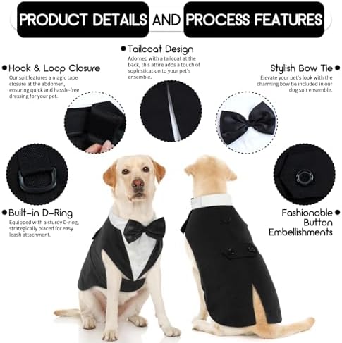 Vue 2 de Hjyokuso Vetement Chien Smoking