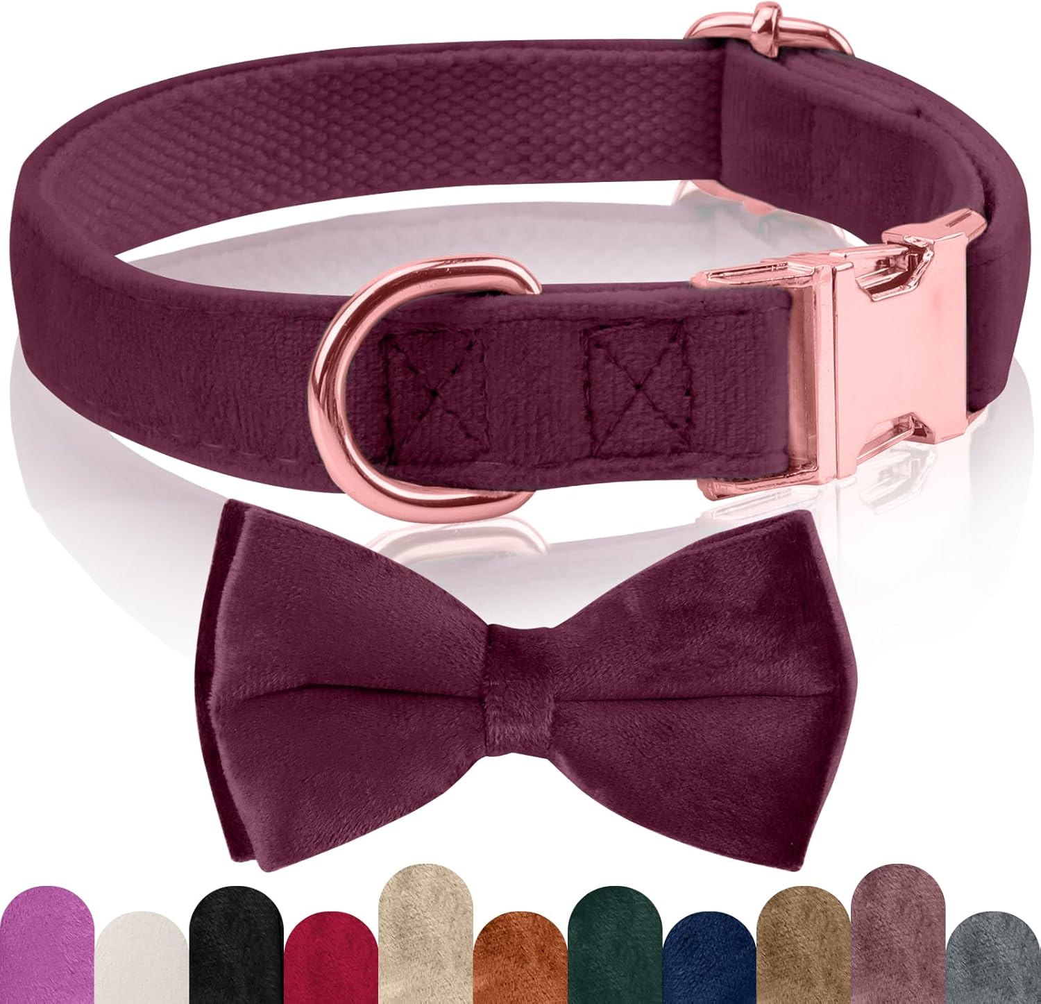 Ktwsuef Collier Chien Velours