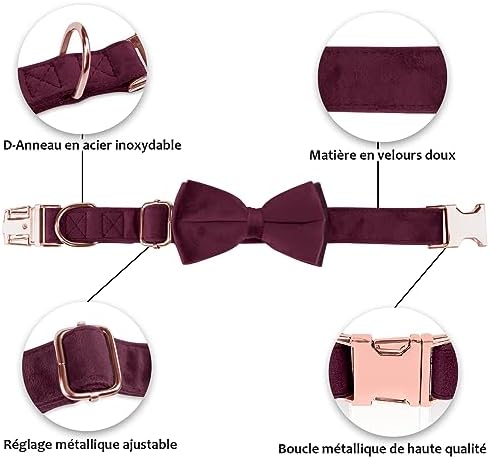 Vue 2 de Ktwsuef Collier Chien Velours