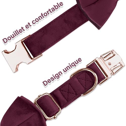 Vue 3 de Ktwsuef Collier Chien Velours