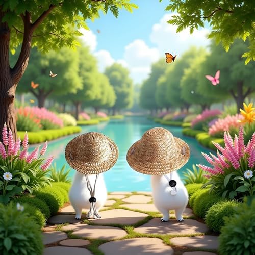 Vue 2 de Chapeau De Paille Reglable