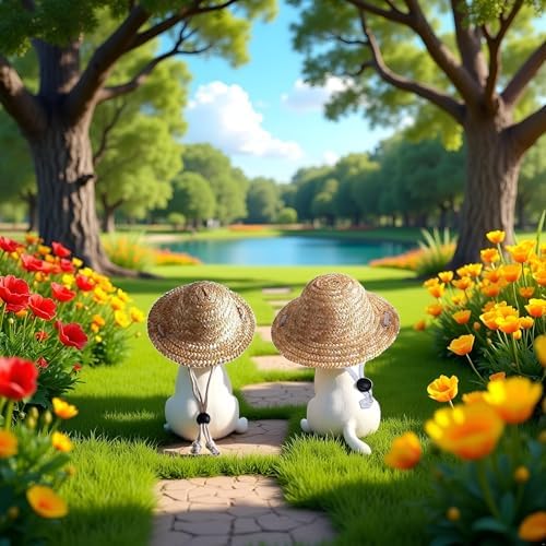 Vue 3 de Chapeau De Paille Reglable