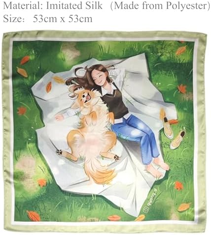 Vue 3 de Foulard En Soie Synthetique