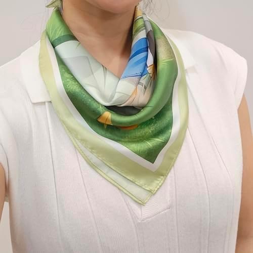 Vue 5 de Foulard En Soie Synthetique
