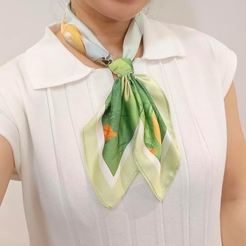 Vue 6 de Foulard En Soie Synthetique