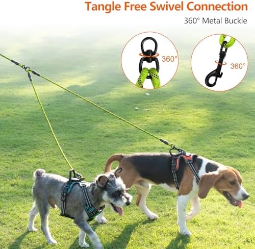 Vue 2 de Taglory Double Laisse Pour