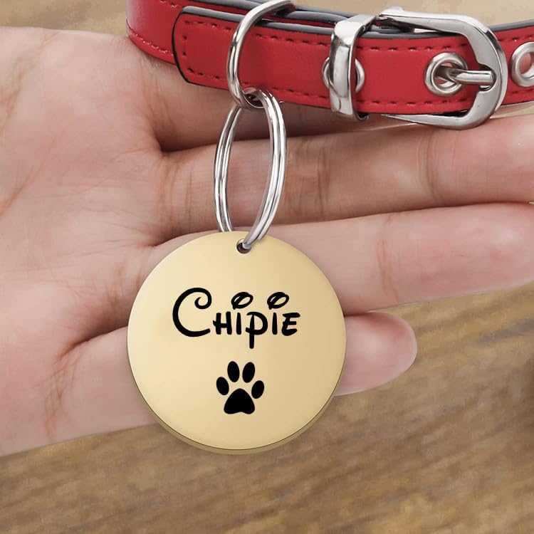 Vue 3 de Medaille Chien Et Chat
