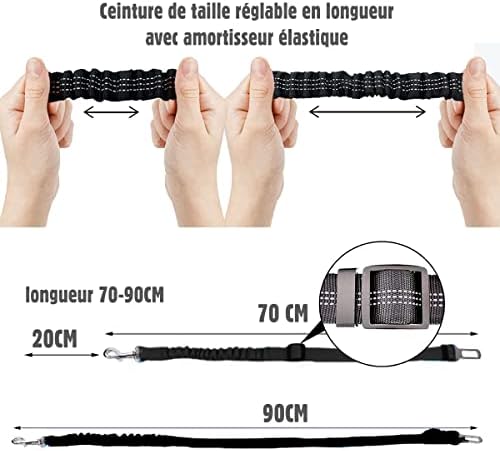 Vue 3 de Marketifar Ceinture Chien Voiture