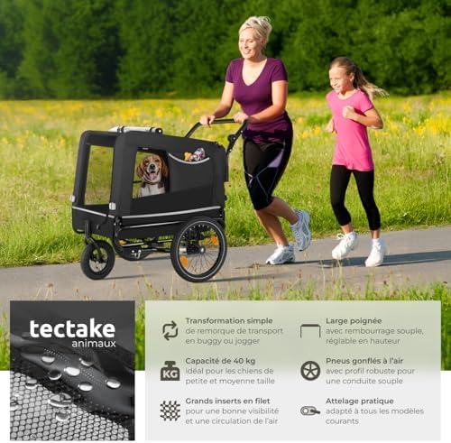 Vue 2 de Tectake Remorque Velo Chien