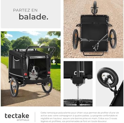 Vue 7 de Tectake Remorque Velo Chien