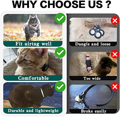 Vue 4 de Collier Chat Airtag Collier