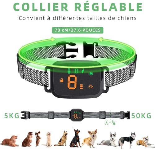 Vue 6 de Collier Anti Aboiement Chien