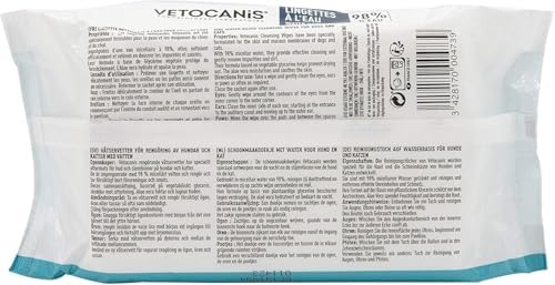 Vue 3 de Vetocanis Lingettes Nettoyantes Chien