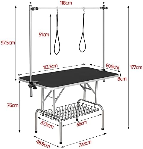 Vue 4 de Yaheetech Table De Toilettage