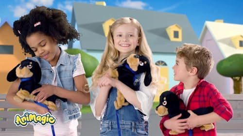 Vue 3 de Animagic Waggles Peluche Chien