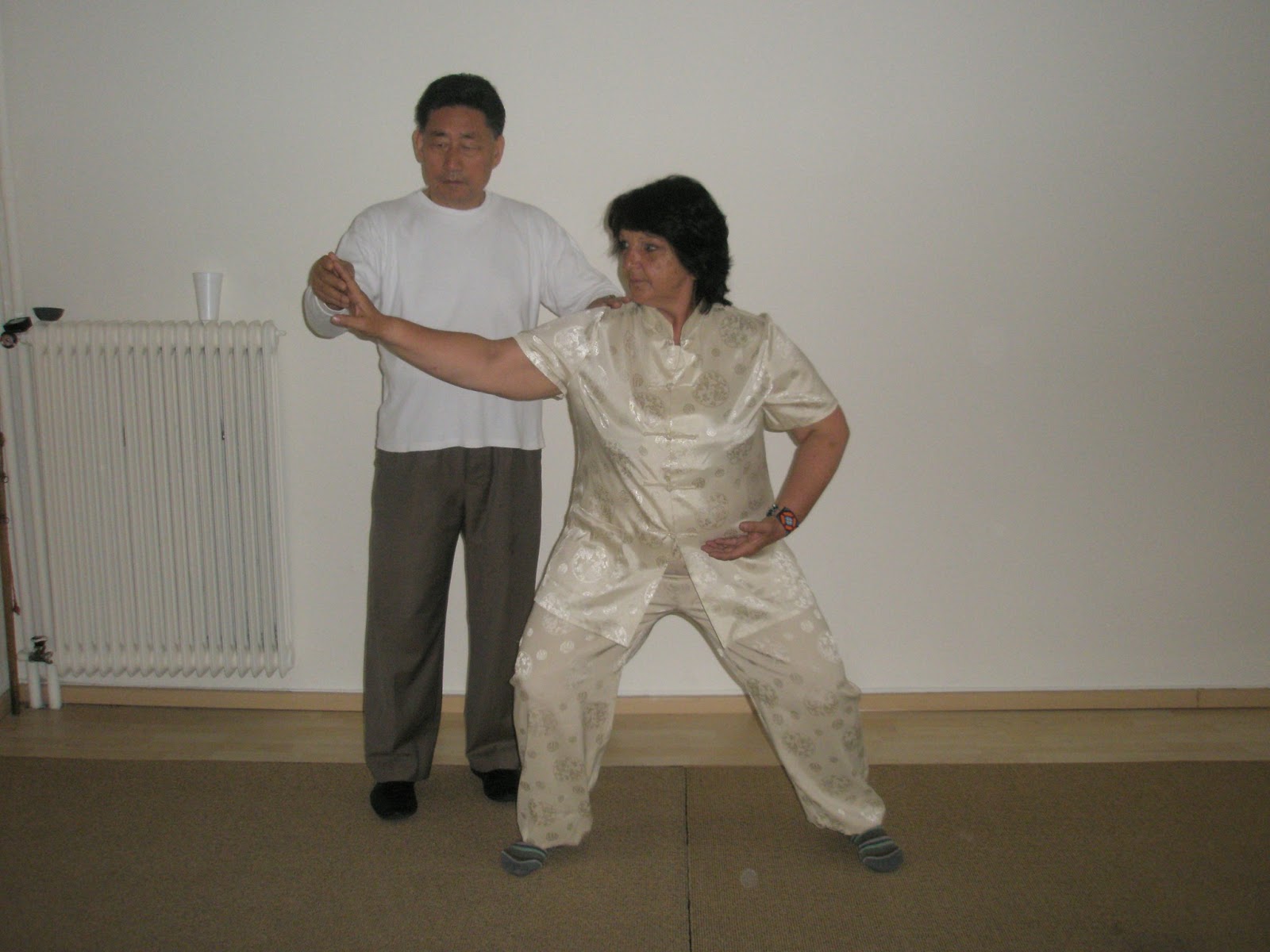 Gran master Chen Xiaowang with Eleftheria Kazantzi